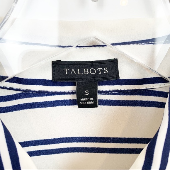 Talbots | Nautical Striped Career Blouse - Picture 7 of 8